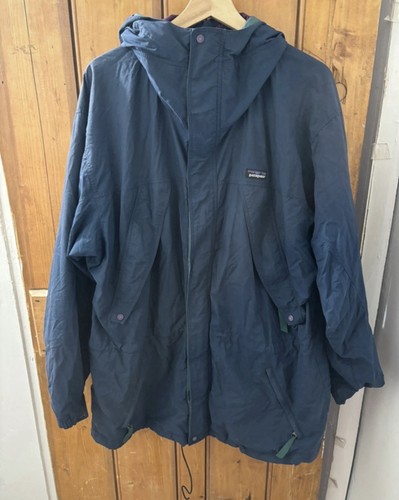 Patagonia navy hooded jacket - navy,