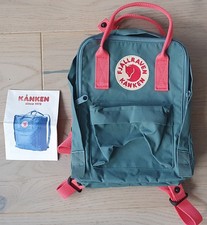 New Fjallraven Kanken Mini kids' backpack - dark cyan and rose