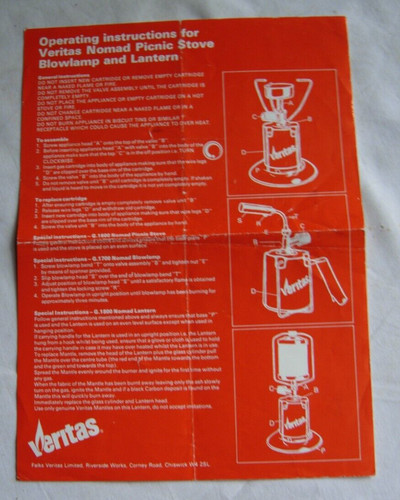 Veritas nomad picnic stove - nomad,