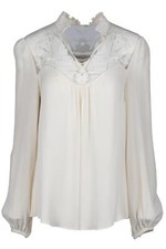 TEMPERLEY LONDON CREAM SILK TOP UK 10