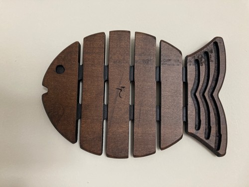 Wooden dark wood - , fish