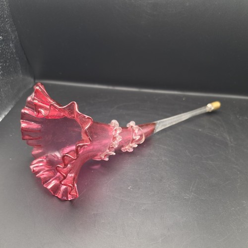 Cranberry and clear glass - ,