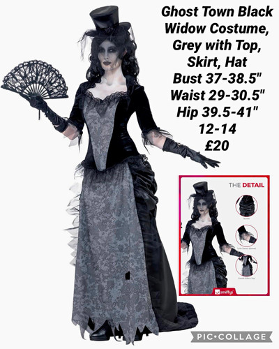 Smiffys ghost town black widow - town,