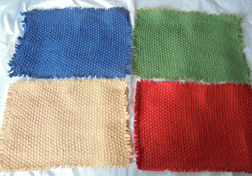 Vintage woven place mats - vintage,