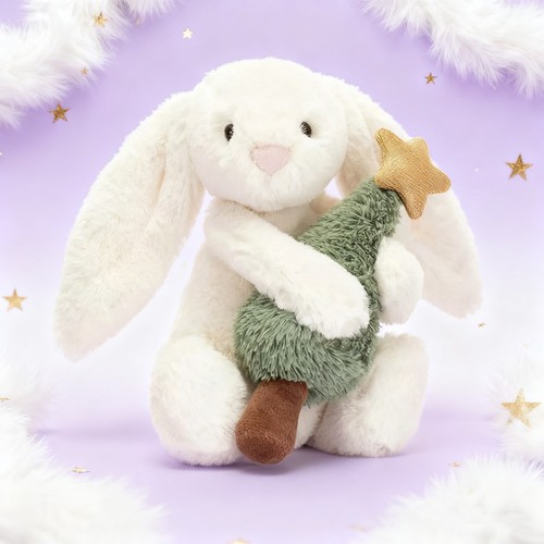 Cute rabbit and snowflake - cute, doll