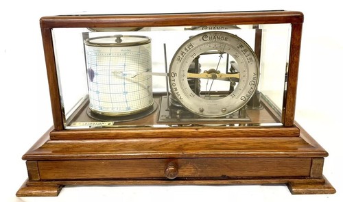 Antique oak bevelled glass - antique,