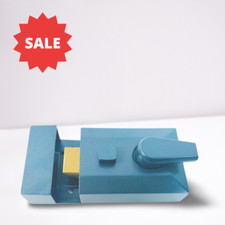  Night Latch with Heavy Duty Rim Cylinder in Matt Grey Finish 90mm Yale Quality