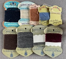 LOT OF VINTAGE MENDING DARNING WOOL THREAD CHADWICKS CLARKS MAYFIELD WAVECREST