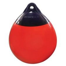 OCEAN RO ROUND SINGLE EYELET 22 x 30cm RED/BLUE YACHT BOAT BUOY FENDER