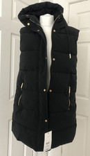 ZARA LONG PUFFER GILET ~ Small