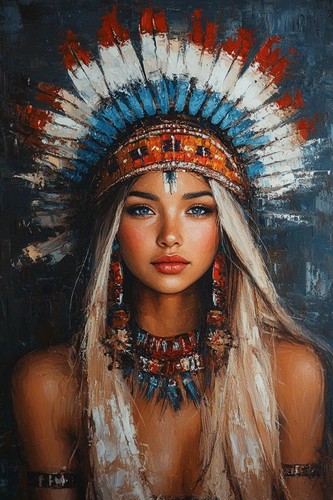 Native american woman - native,