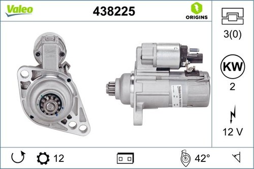 Starter valeo 438225 for audi - starter,
