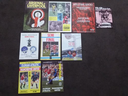 Cup semi final programmes - fa,