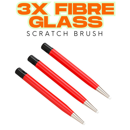 Fibreglass scratch brushes set - brushes,