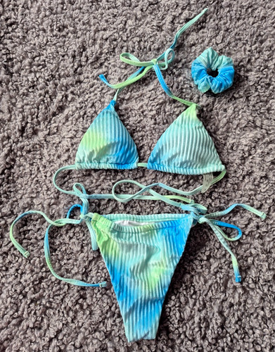 Stunning neon green blue - green,