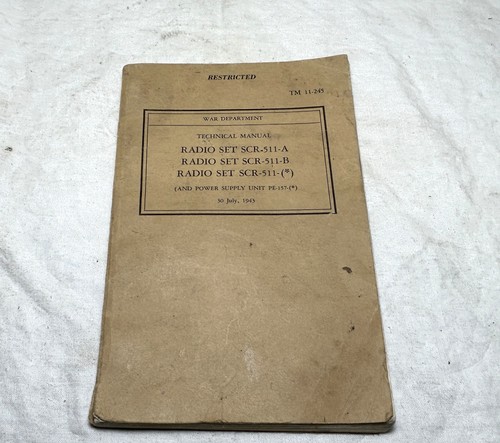 Ww2 radio set scr - set, scr-511