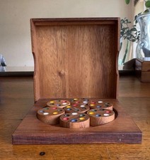 Vintage Wooden Disc Game Set