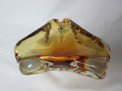 Large heavy amber coloured - heavy,,