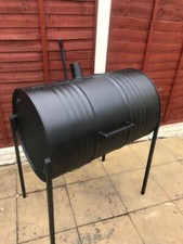 Professional Oil Drum BBQ Jerk Pan with removable legs