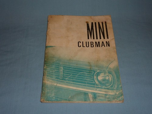Mini clubman owners manual - clubman,
