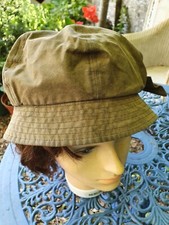 BARBOUR Ladies bucket hat brown green XL with side bow check lining country lady