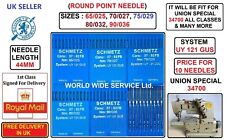 UY121 GUS (5SIZES) UNION SPECIAL 34700 COVERSTITCH INDST SEWING MACHINE NEEDLE