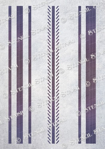 Grain sack stripes stencil - grain,