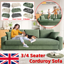 Large 2/3/4 Seater Corduroy Teddy Velvet Sofa Modern Couch Love Seat Settee Home