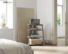FITUEYES DESIGN HIFI Stand Record Stand 4-Tier Wooden Shelves Load Capacity 50K