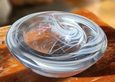 Kosta Boda "Atoll" White Swirl