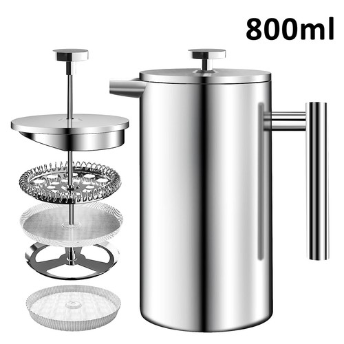 Stainless steel cafetiere - stainless,