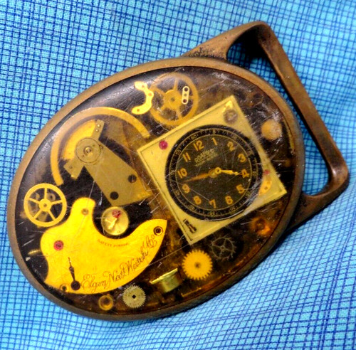 Steampunk watch parts - watch, belt