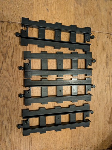 Duplo black train track - train,