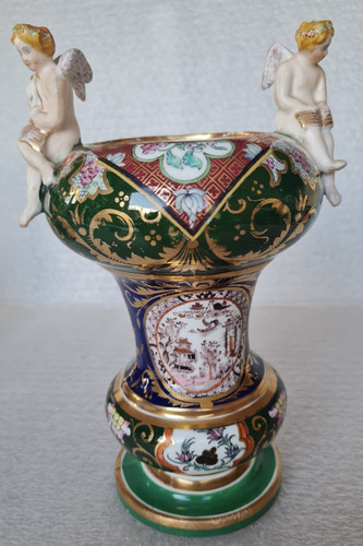 Antique porcelain cherub angel - antique,