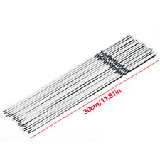 50/100X Stainless Steel Barbecue Metal Skewers Flat Needle BBQ Tools Kebab Stick