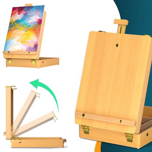 Wooden table top - wooden, easel
