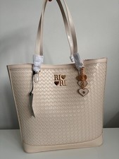 RIVER ISLAND cream tote handbag shoulder with tags woman uni school work
