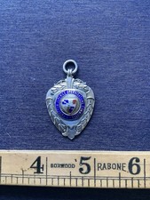 Heavy Vintage Solid Silver Pocket Watch Fob Medal  18.11g