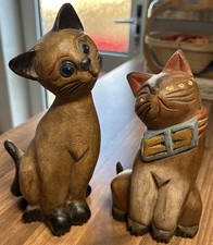 Vintage  Wooden Cat Ornament