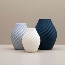 Navy Blue Vase Ornament: Set