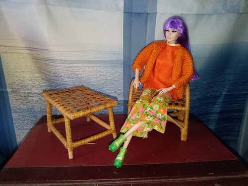 Vintage larger rattan dolls - larger,