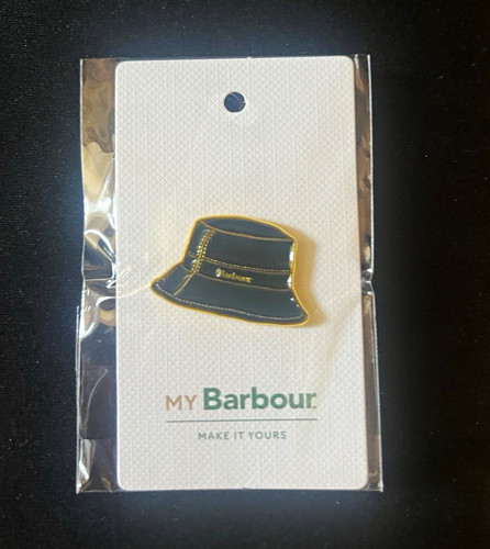 Barbour bucket hat enamel pin - enamel,