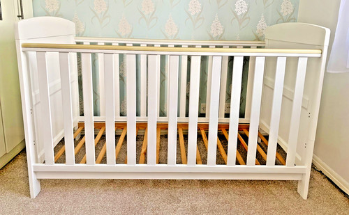 Obaby white convertible cot - white,