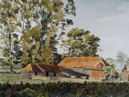 Original watercolour farm - original, watercolour,