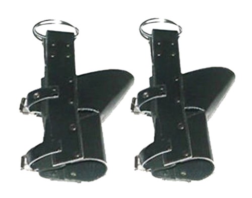 Black leather bondage cuffs - black,