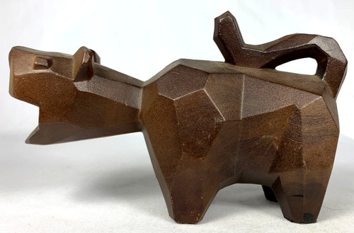 Japanese tiger cubist pottery - tiger,