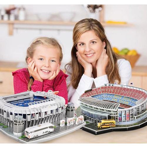 Puzzle stadium model soccer - 3d,
