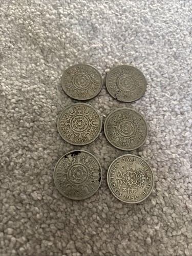 British two shilling coins - shilling,