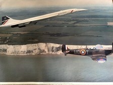 Speedbird Salutes The Few Poster RAF Memorial Flight Over White Cliffs Of Dover
