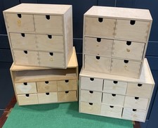 Set of 4 Wooden storage boxes